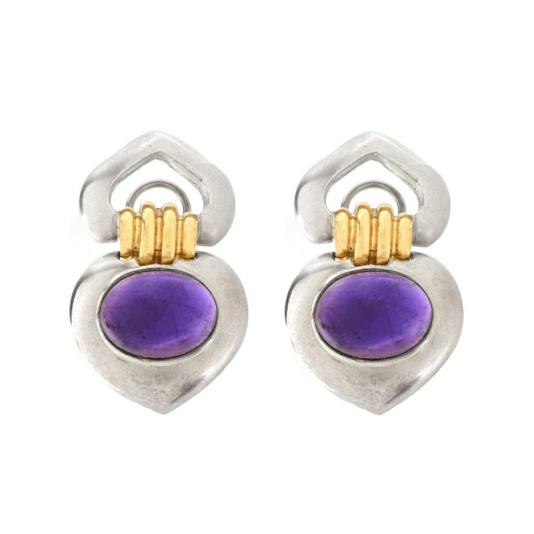 Amethyst, 14K and Sterling Earrings (1 of 3)