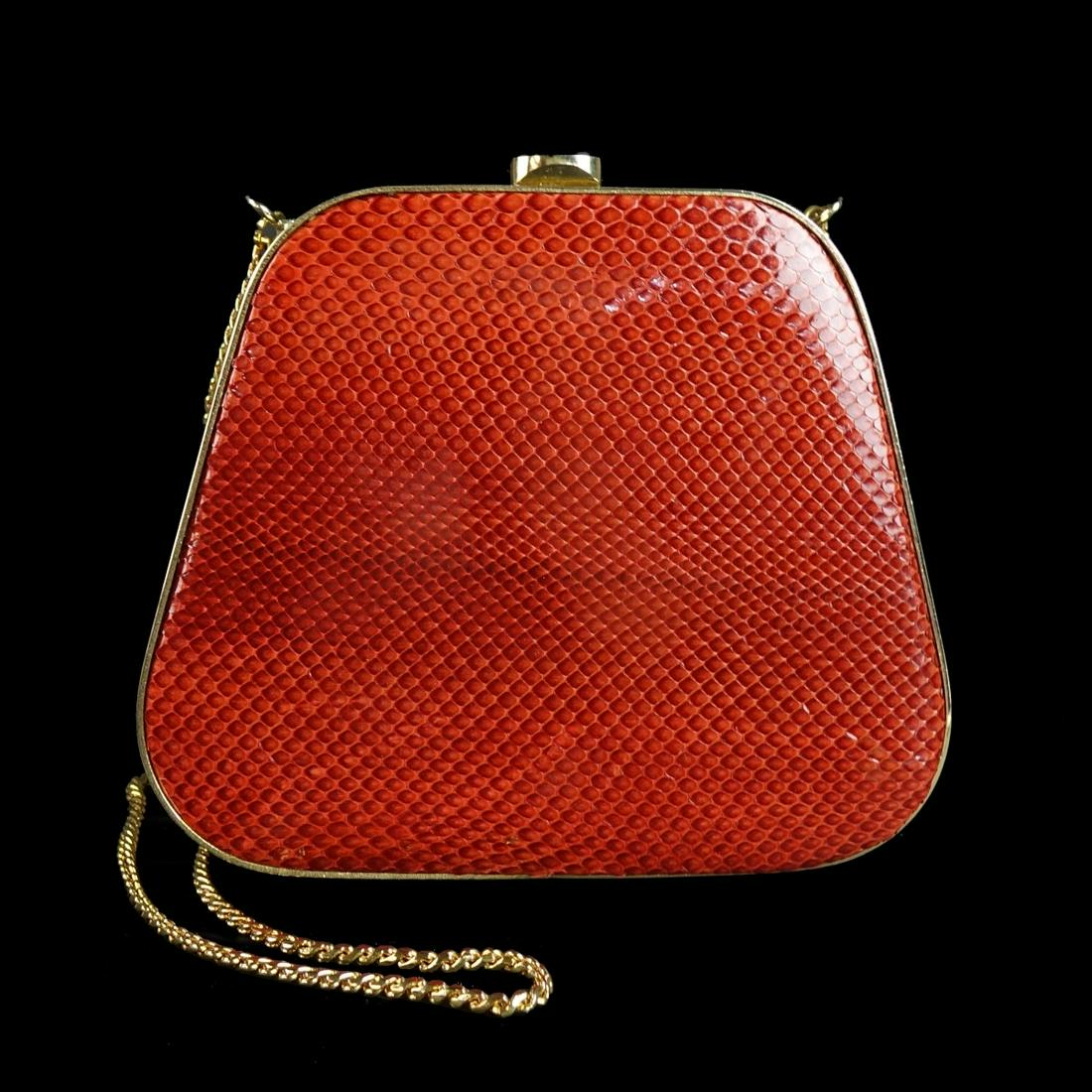 Vintage Red Snakeskin Purse (1 of 3)