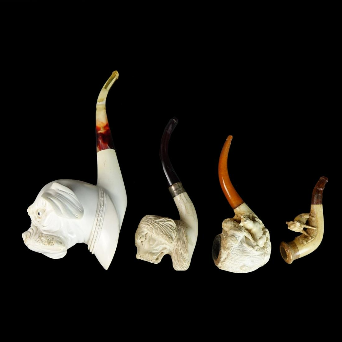 Four (4) Meerschaum Smoking Pipes (1 of 2)