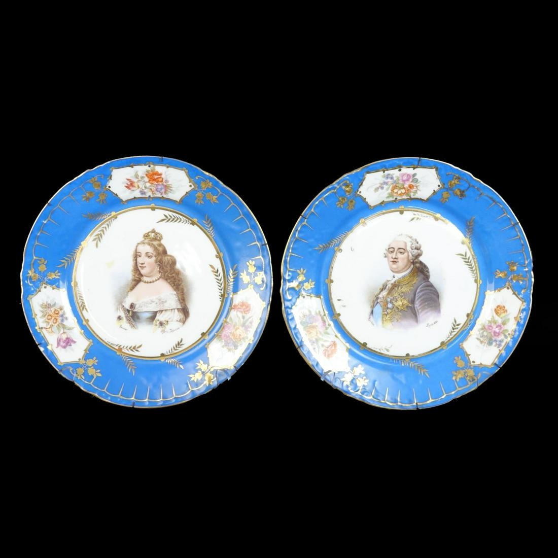 Pair of Sevres Style Plates (1 of 4)