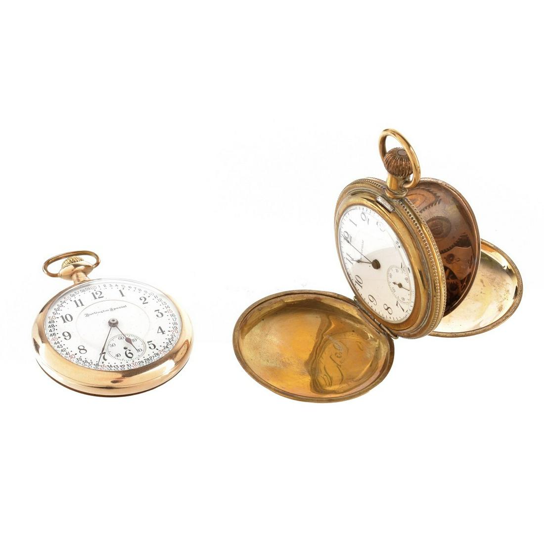 Two Gold Plate Pocket Watches (1 of 4)