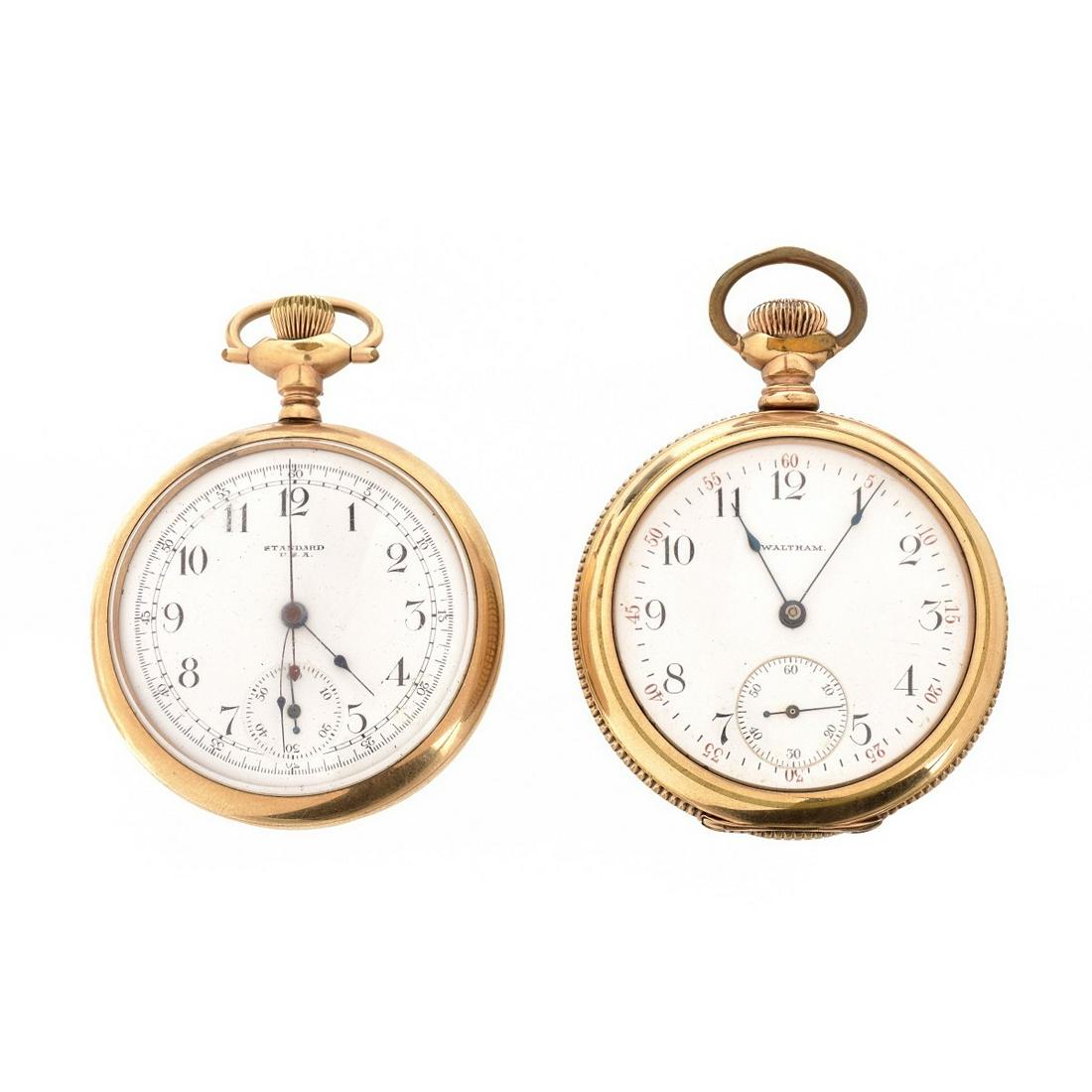 Two Gold Plate Pocket Watches (1 of 3)