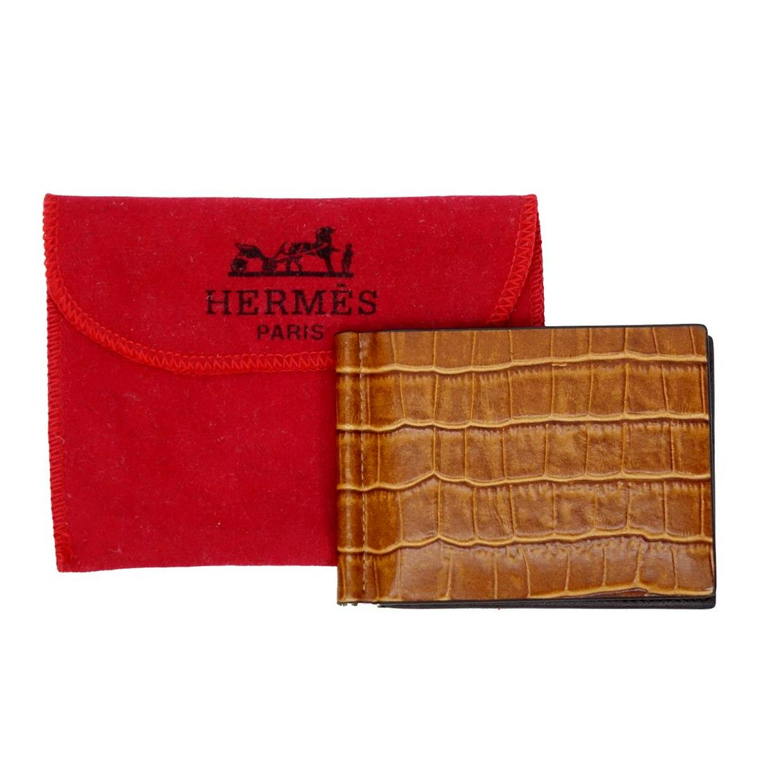 Mens Faux Hermes Leather Wallet (1 of 4)