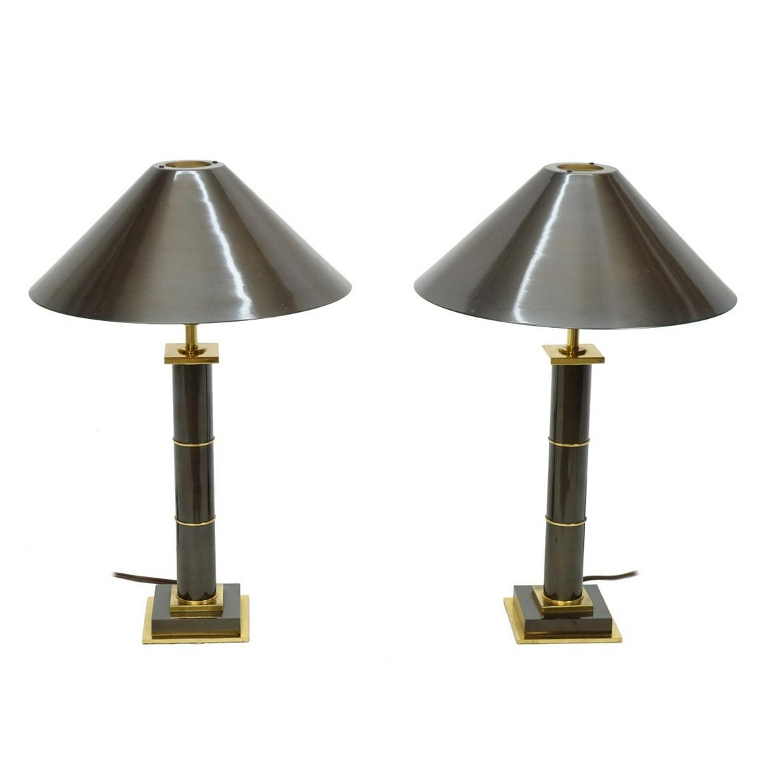Pair of Karl Springer Style Lamps (1 of 2)