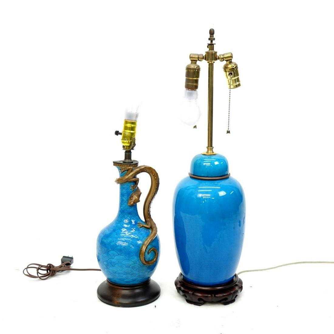 Two (2) Chinese Style Lamps (1 of 2)