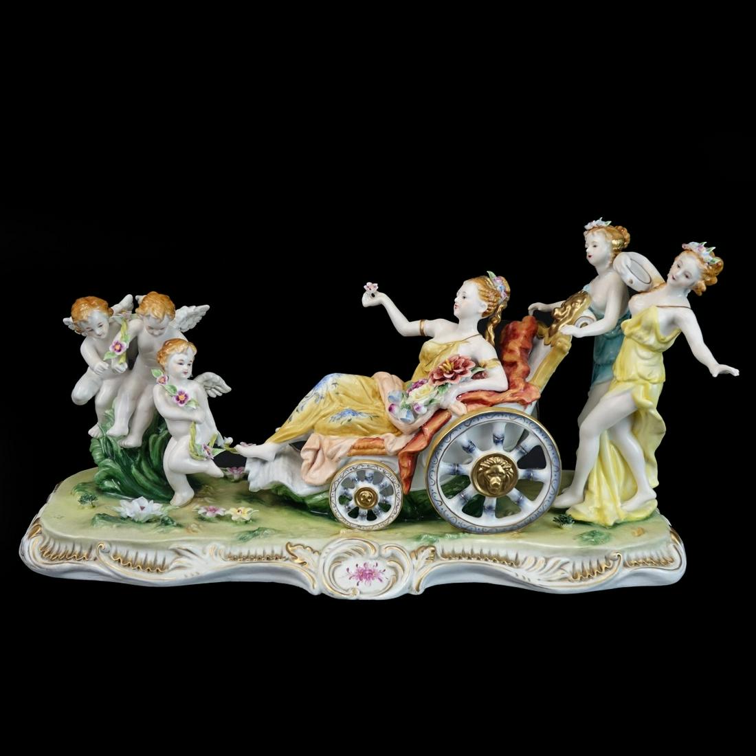 Continental Meissen Style Chariot Group (1 of 5)