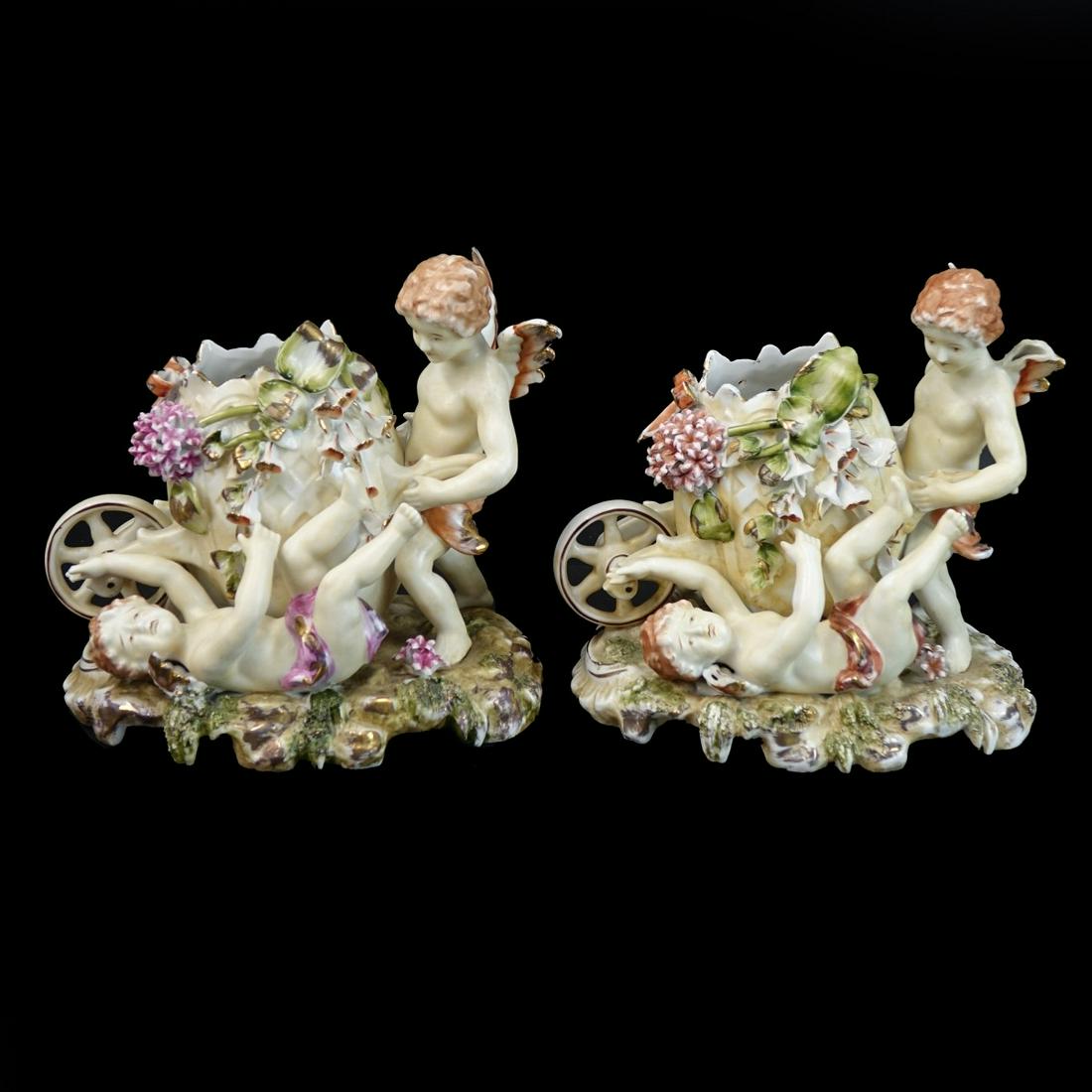 Pair of Continental Cherub Figural Group (1 of 4)