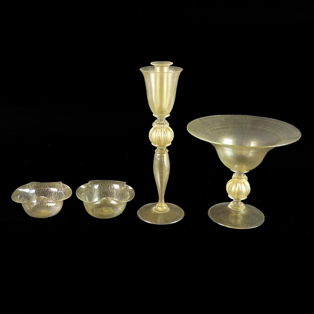 (4) Venetian Glass Tableware (1 of 2)