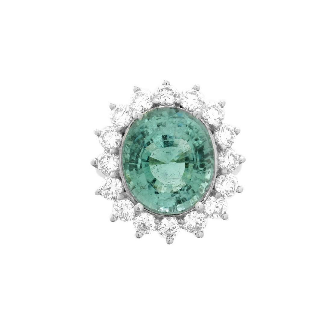Paraiba Tourmaline and Diamond Ring (1 of 5)