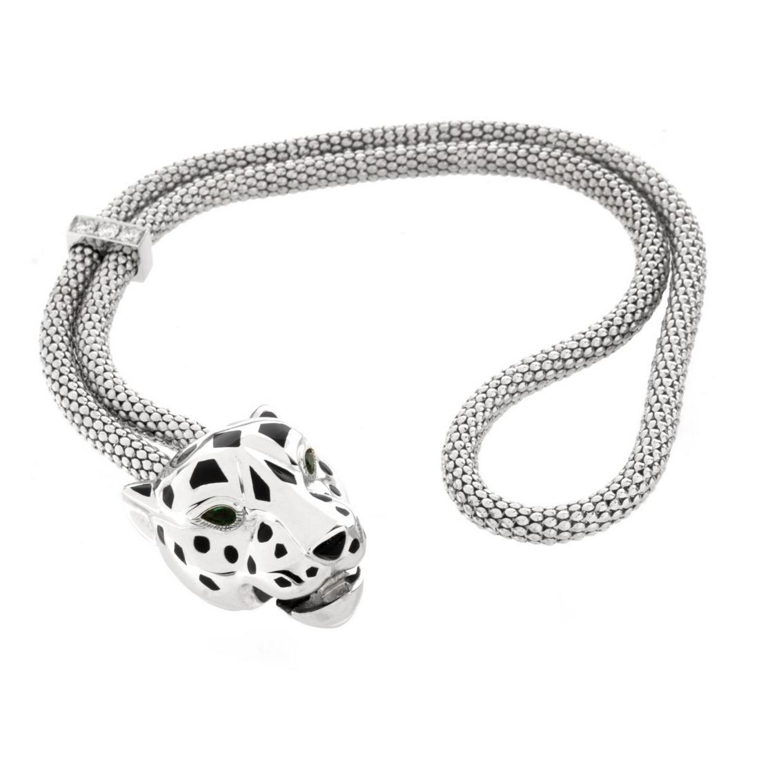 18K, Onyx and Diamond Panther Bracelet (1 of 3)