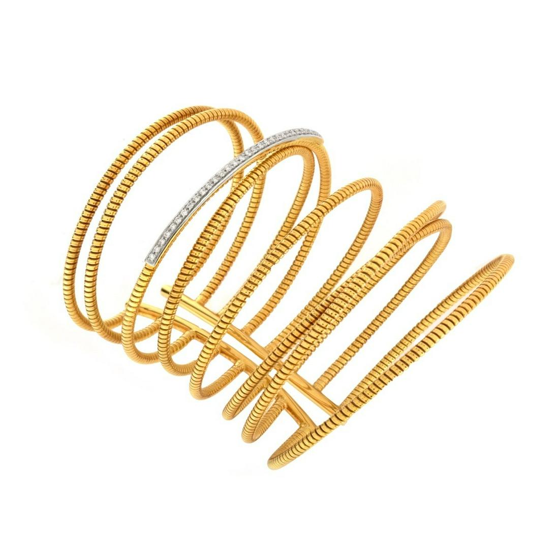 Diamond and 18K Cuff Bracelet (1 of 3)