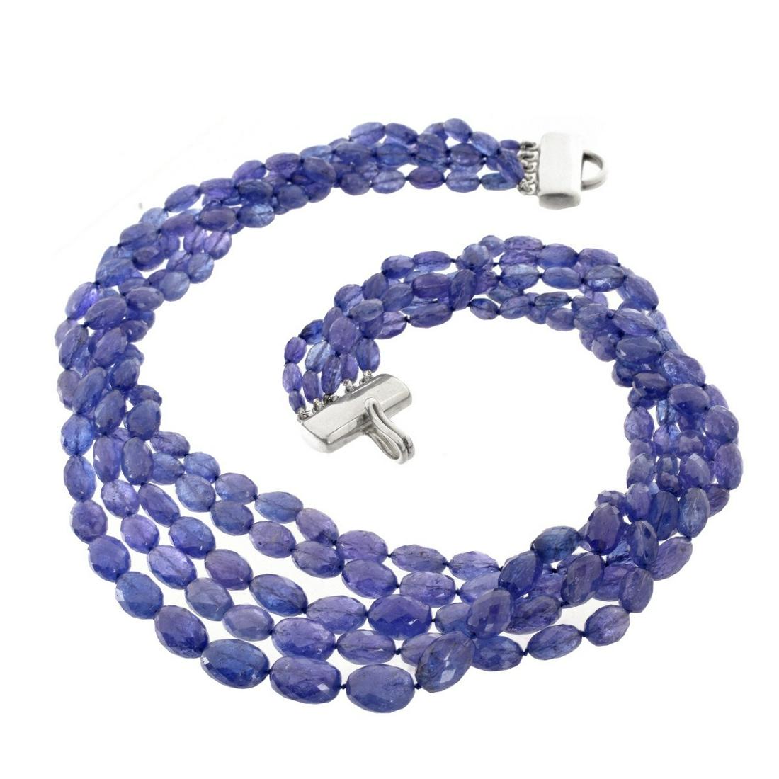 Tiffany & Co Tanzanite and Silver Necklace (1 of 5)