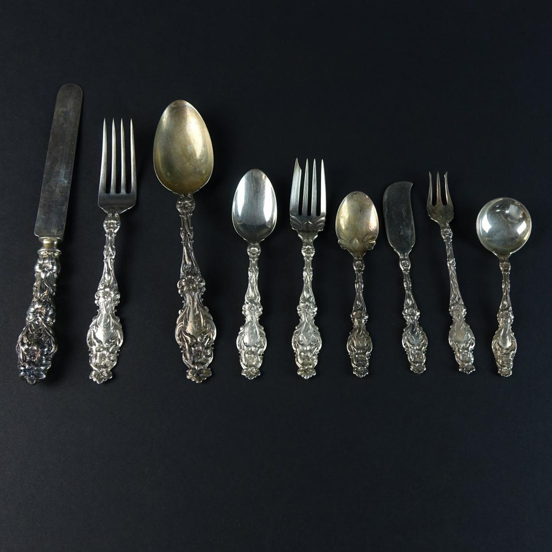(94) Pc. Whiting "Lily" Sterling Flatware (1 of 3)