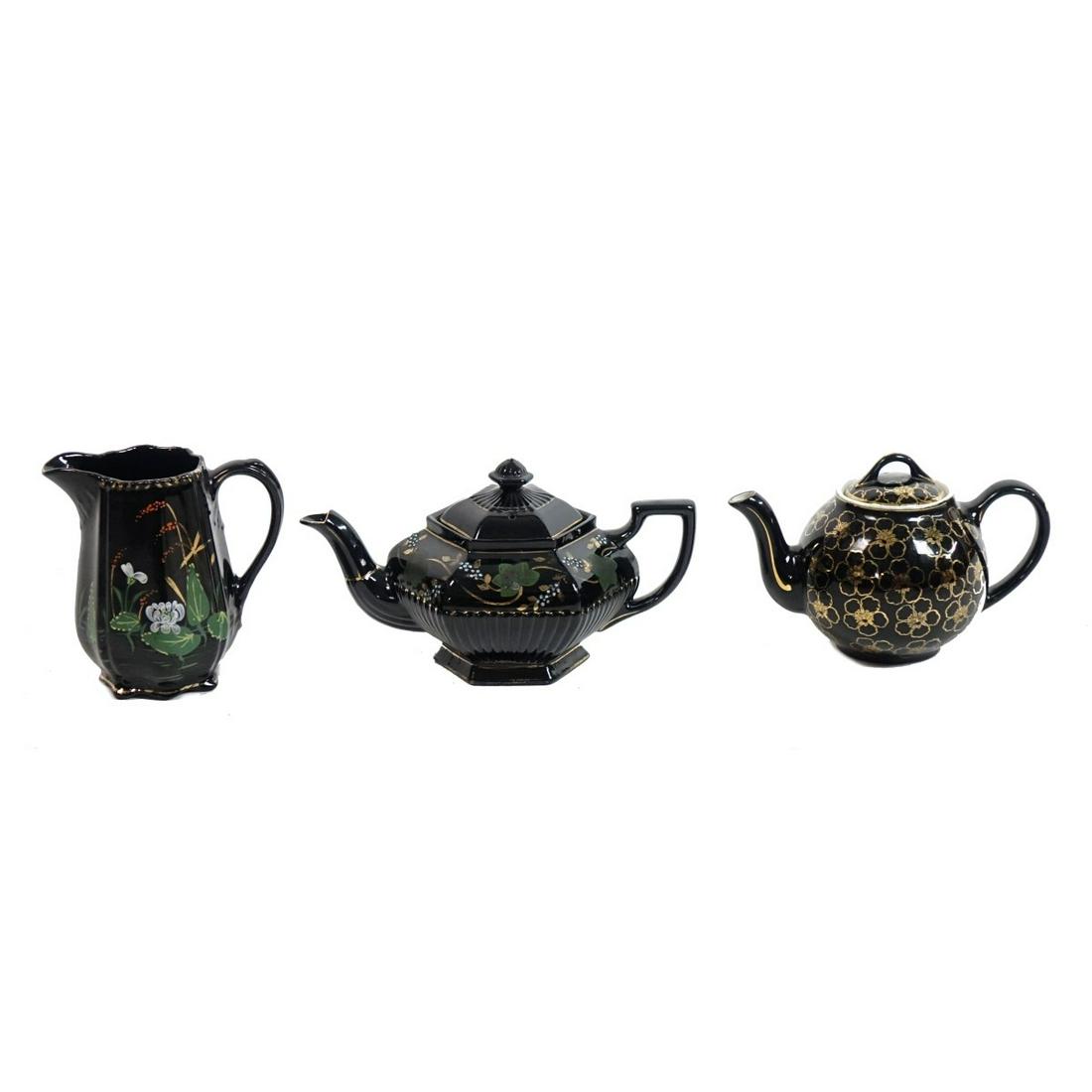 Two (2) Black Teapots and Jug (1 of 2)