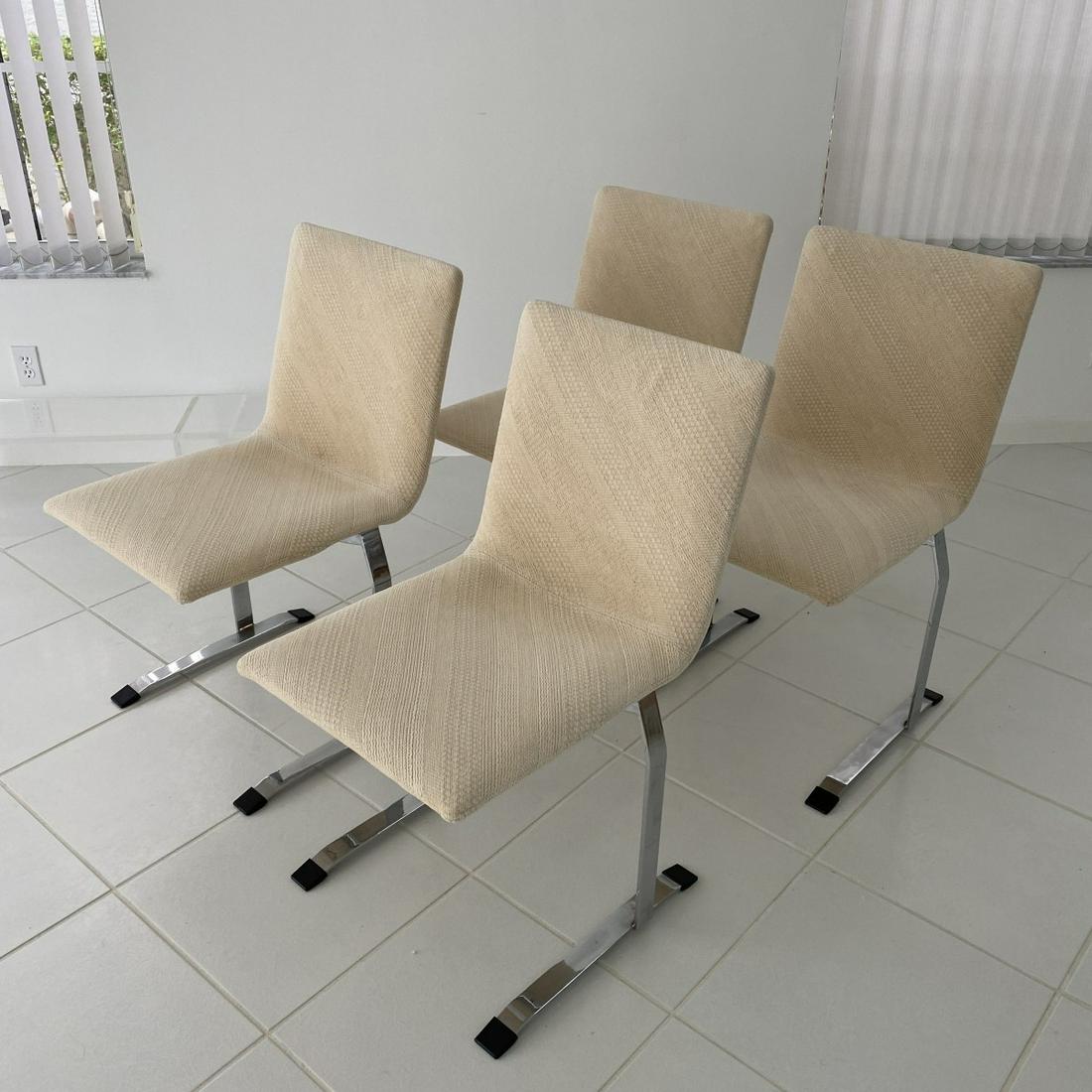 (4) Saporiti Chrome Side Chairs (1 of 6)