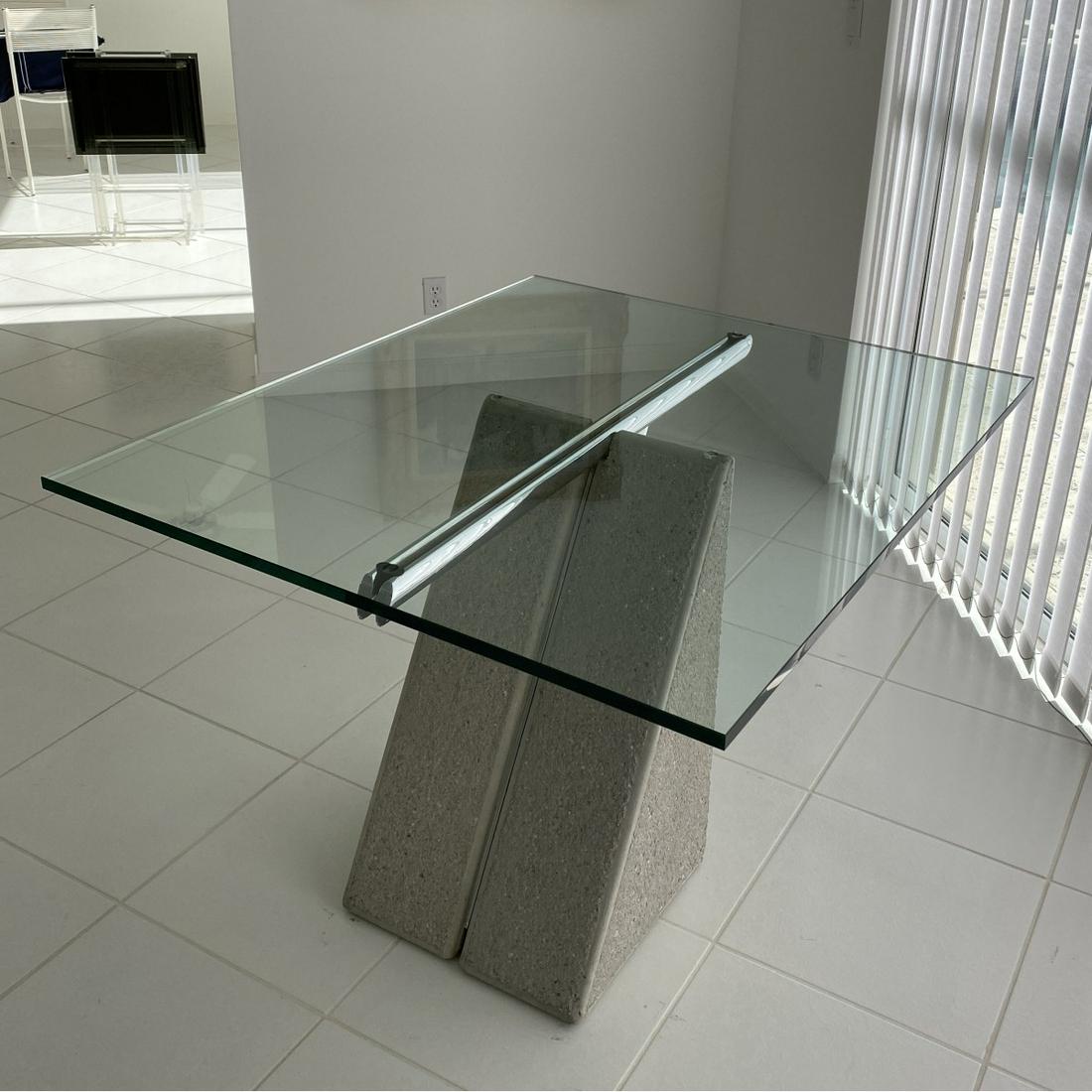 Saporiti Glass Top Dining Table (1 of 8)