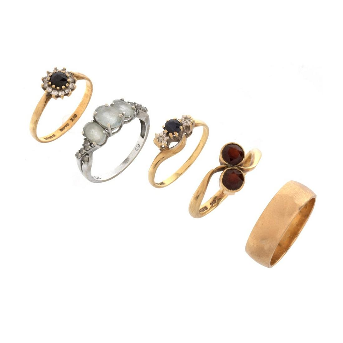 Five Vintage Gold Rings (1 of 2)