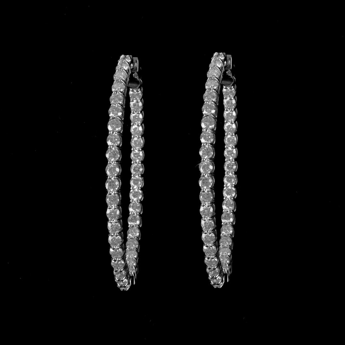 Diamond and 14K Hoop Earrings (1 of 3)