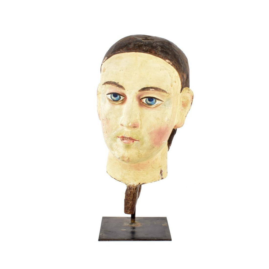 20th C. Folk Art Carved Bust (1 of 4)