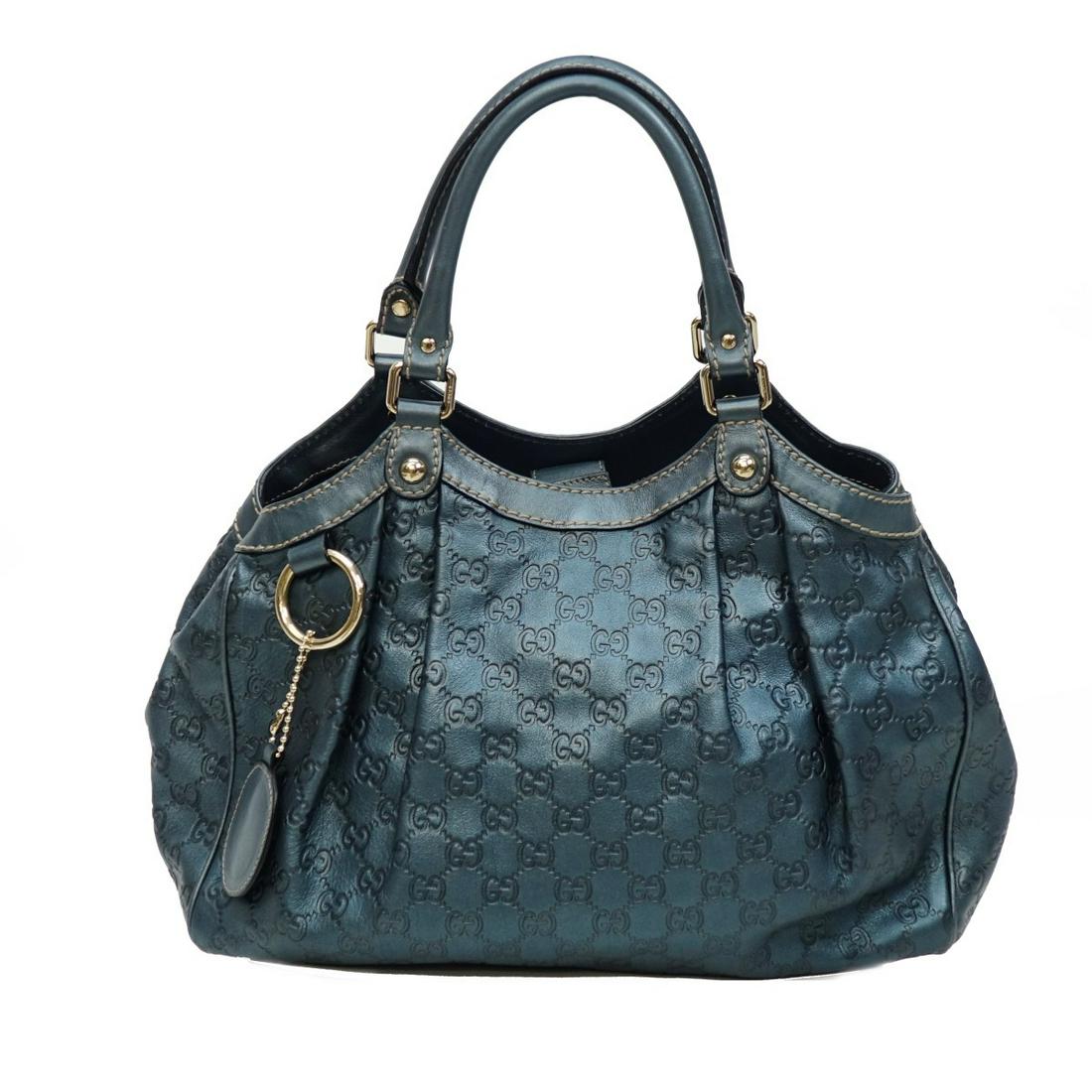 Gucci Metallic Blue Medium Sukey Tote (1 of 5)