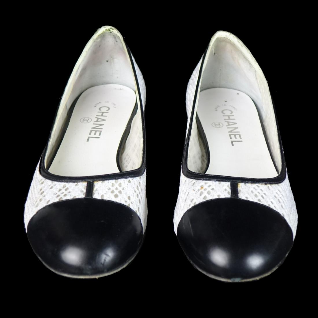 Chanel Knitted Cap Toe Ballet Flats (1 of 3)