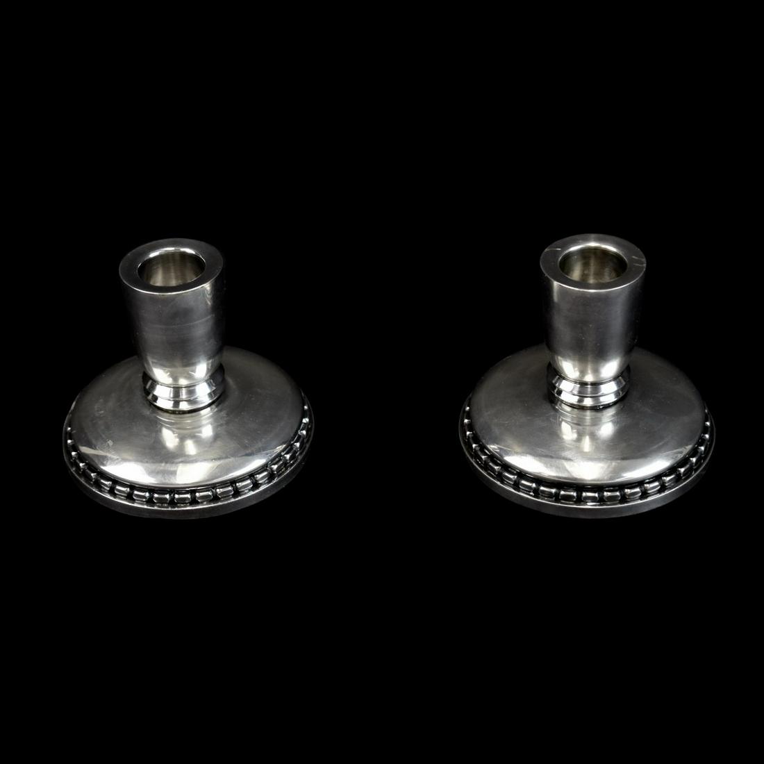 Pair of Georg Jensen Sterling Candle Holders (1 of 4)