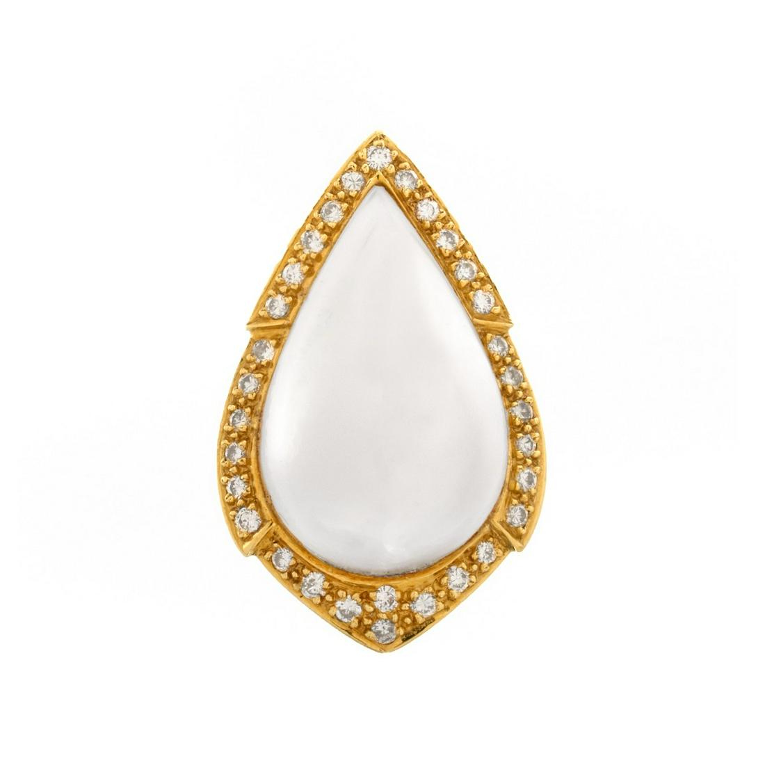 Pearl, Diamond and 18K Ring (1 of 4)