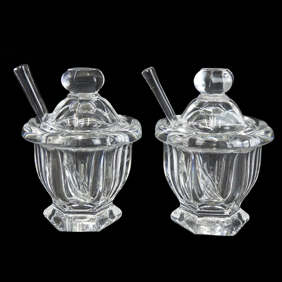 Pair of Baccarat Harcourt Missouri Jam Jars (1 of 3)
