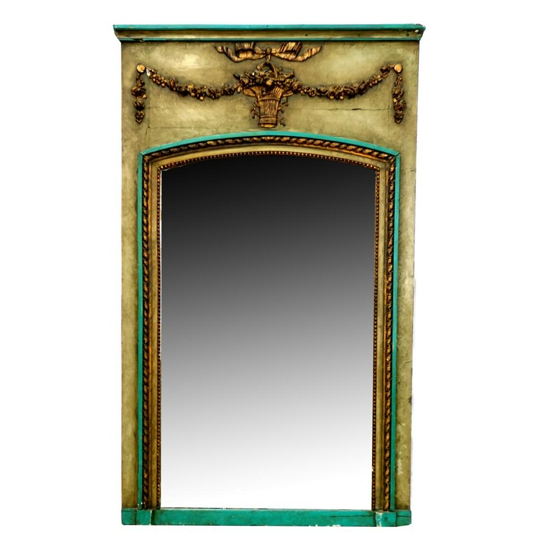 19/20th C. Louis XVI Style Trumeau Mirror (1 of 2)