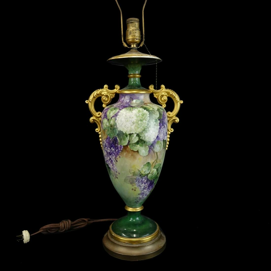 Limoges Urn Mounted as a Lamp (1 of 2)