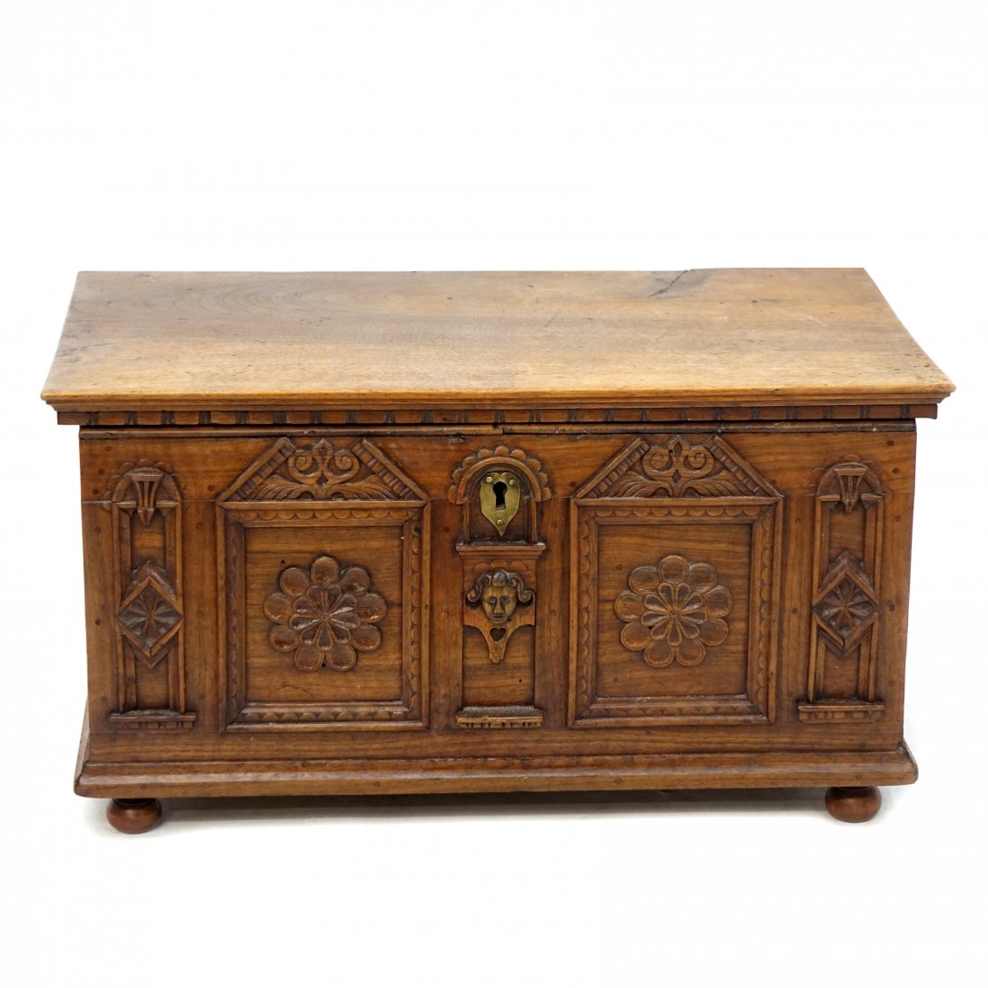 Antique Spanish Colonial Footed Box (1 of 3)