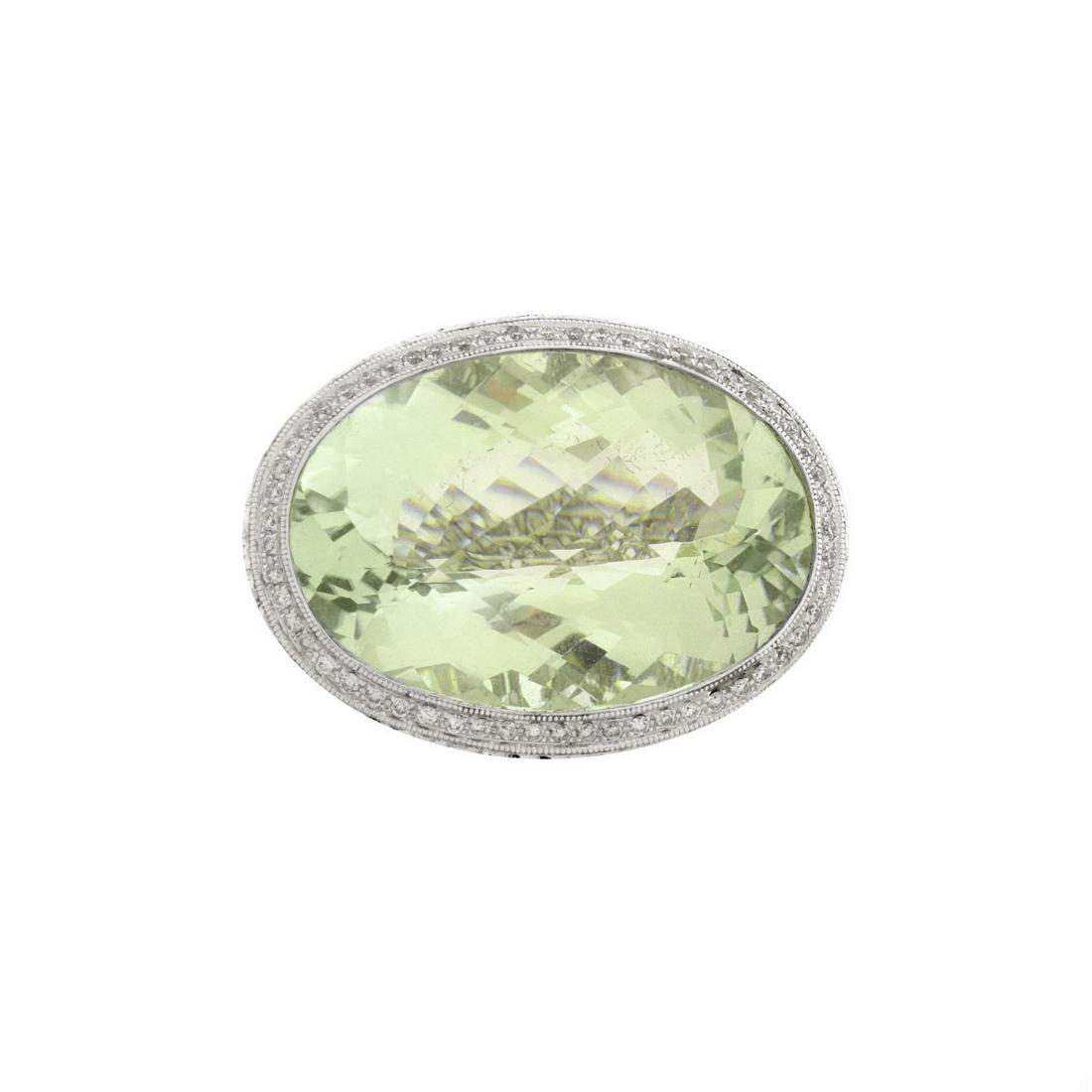 Prasiolite, Diamond and 18K Ring (1 of 5)