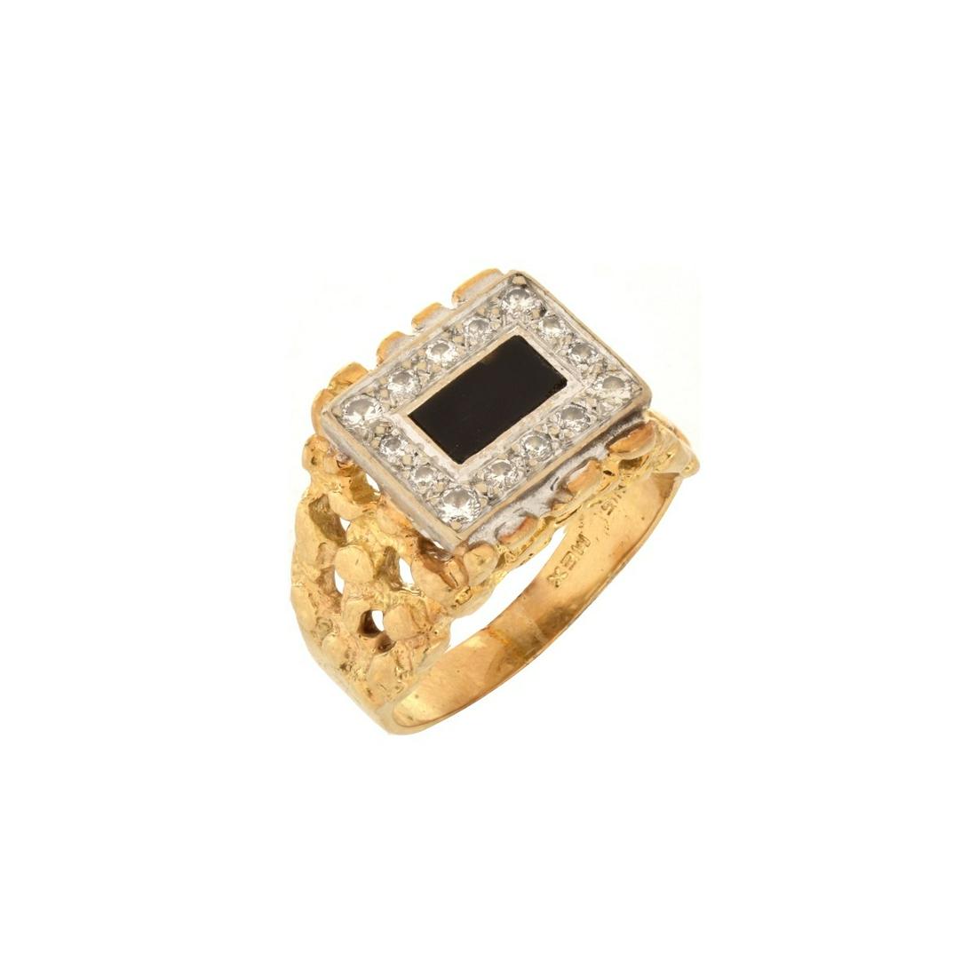 Diamond, Onyx and 14K Ring (1 of 6)