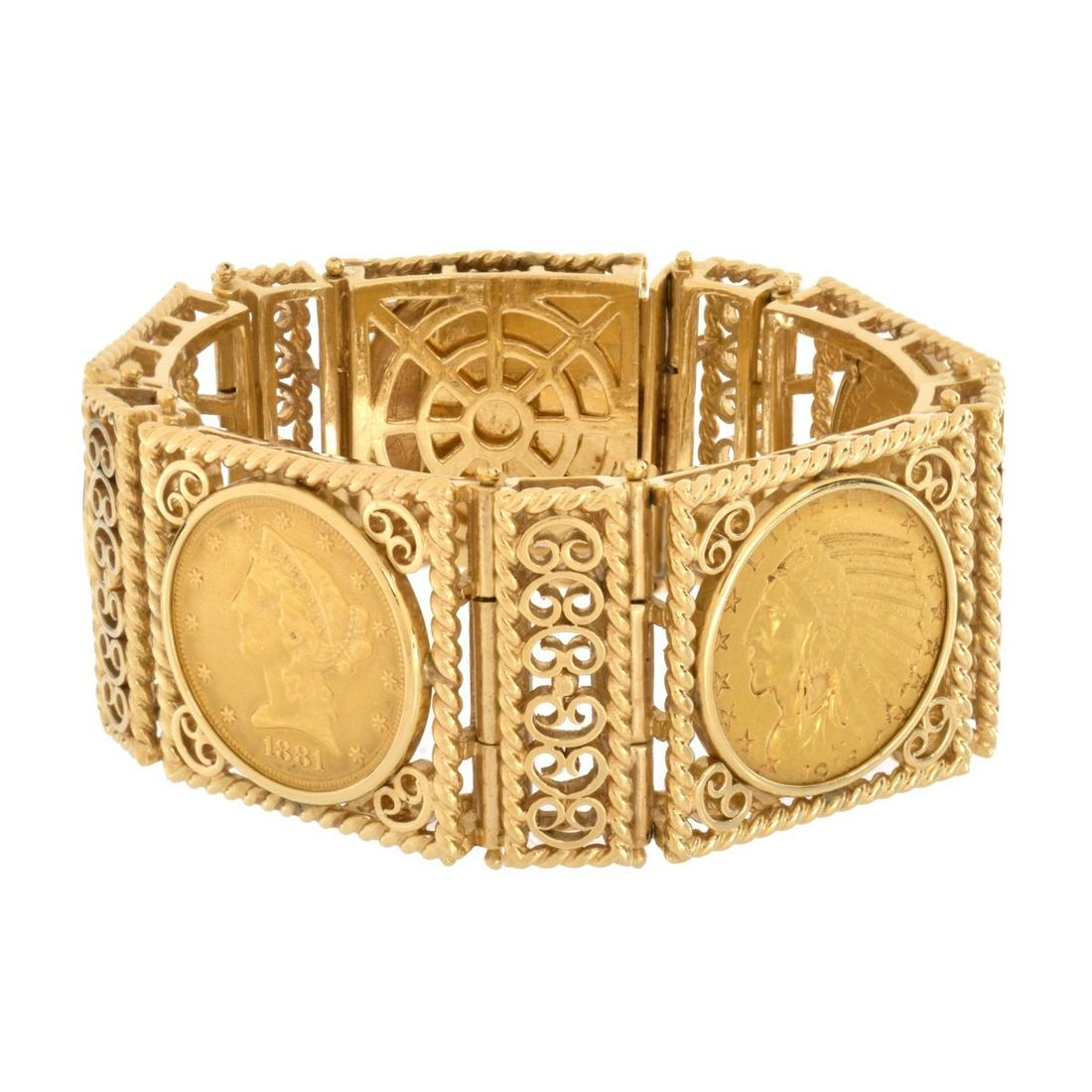 US Gold Coin and 14K Bracelet (1 of 8)