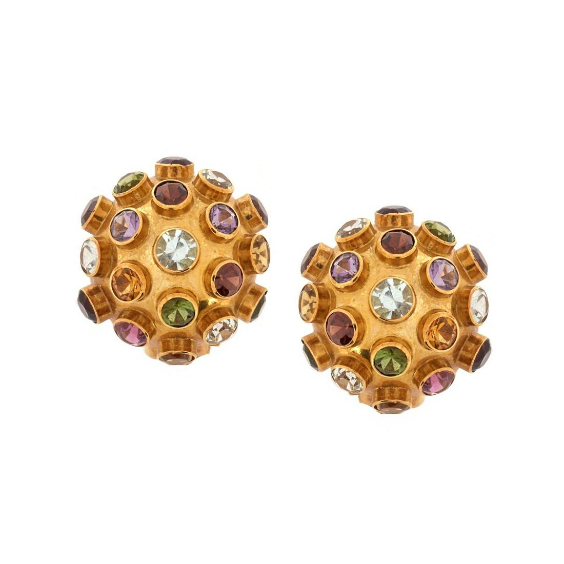 H. Stern Gemstone and 18K Earrings (1 of 4)