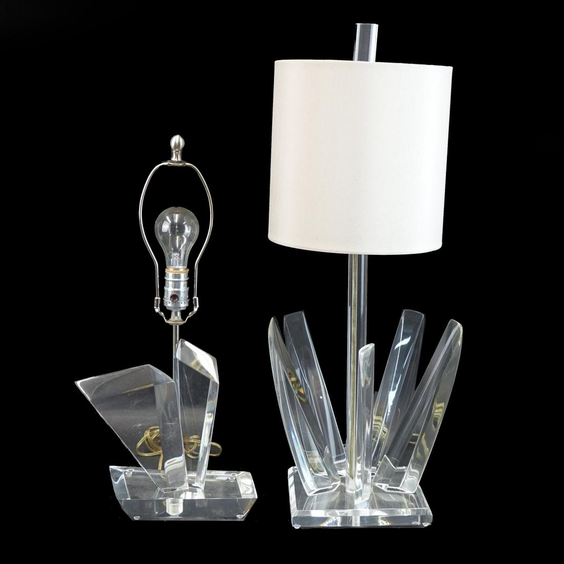 Two Van Teal Lucite Table Lamps (1 of 3)