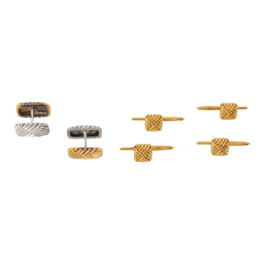 18K and Sterling Dress Shirt Set (1 of 4)