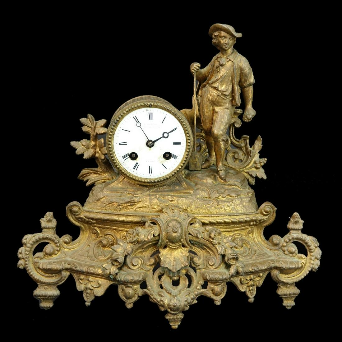Antique C. Detouche Mantle Clock (1 of 3)