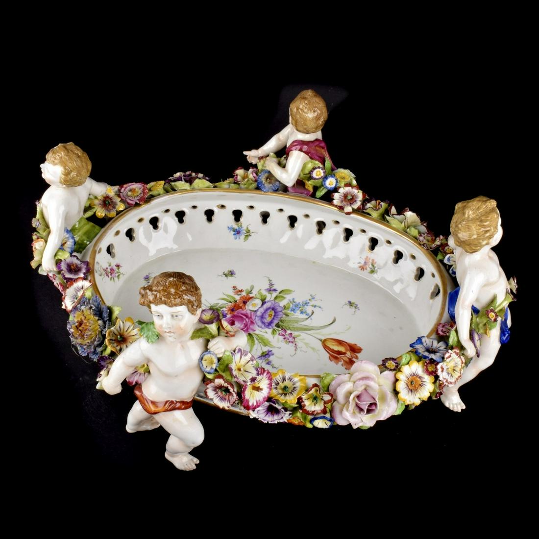 Antique Dresden Centerpiece Bowl (1 of 7)