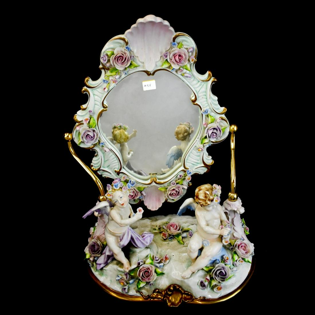 Meissen Style Dressing Mirror (1 of 5)