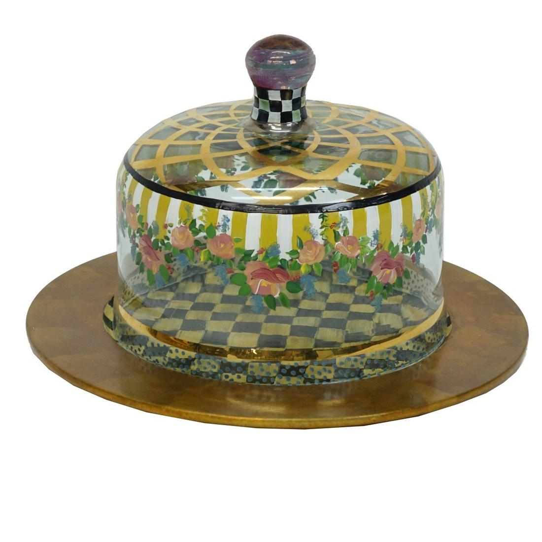 MacKenzie Childs Cake Plate with Dome (1 of 4)