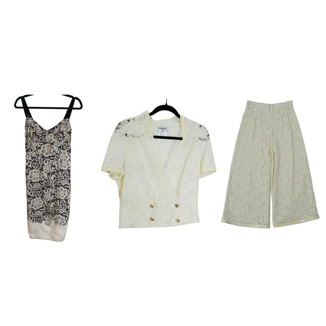 Chanel Floral Top and Pants Bottom Set (1 of 2)