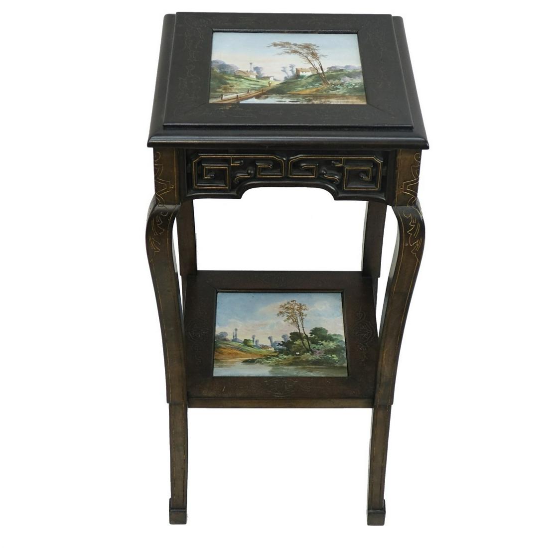 20th C. Stand w/ Topographical Plaques (1 of 2)