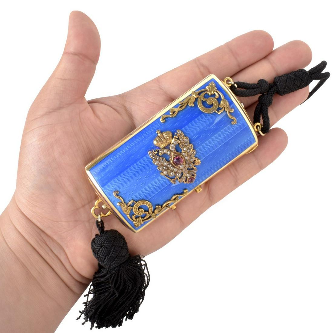 Russian Enamel and Silver Compact (1 of 8)