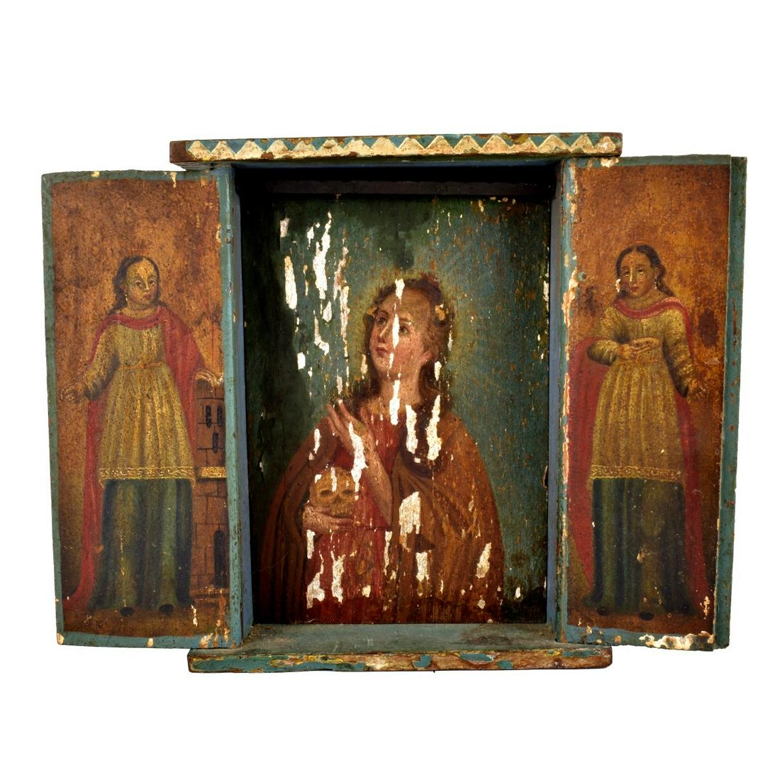 Antique Continental School Triptych (1 of 5)