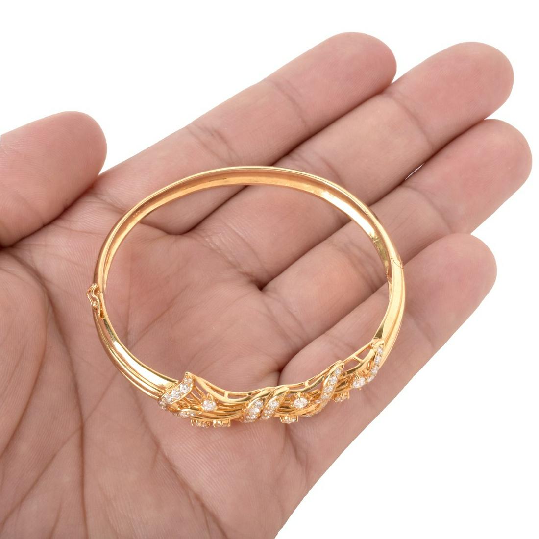 Diamond and 14K Bangle Bracelet (1 of 5)