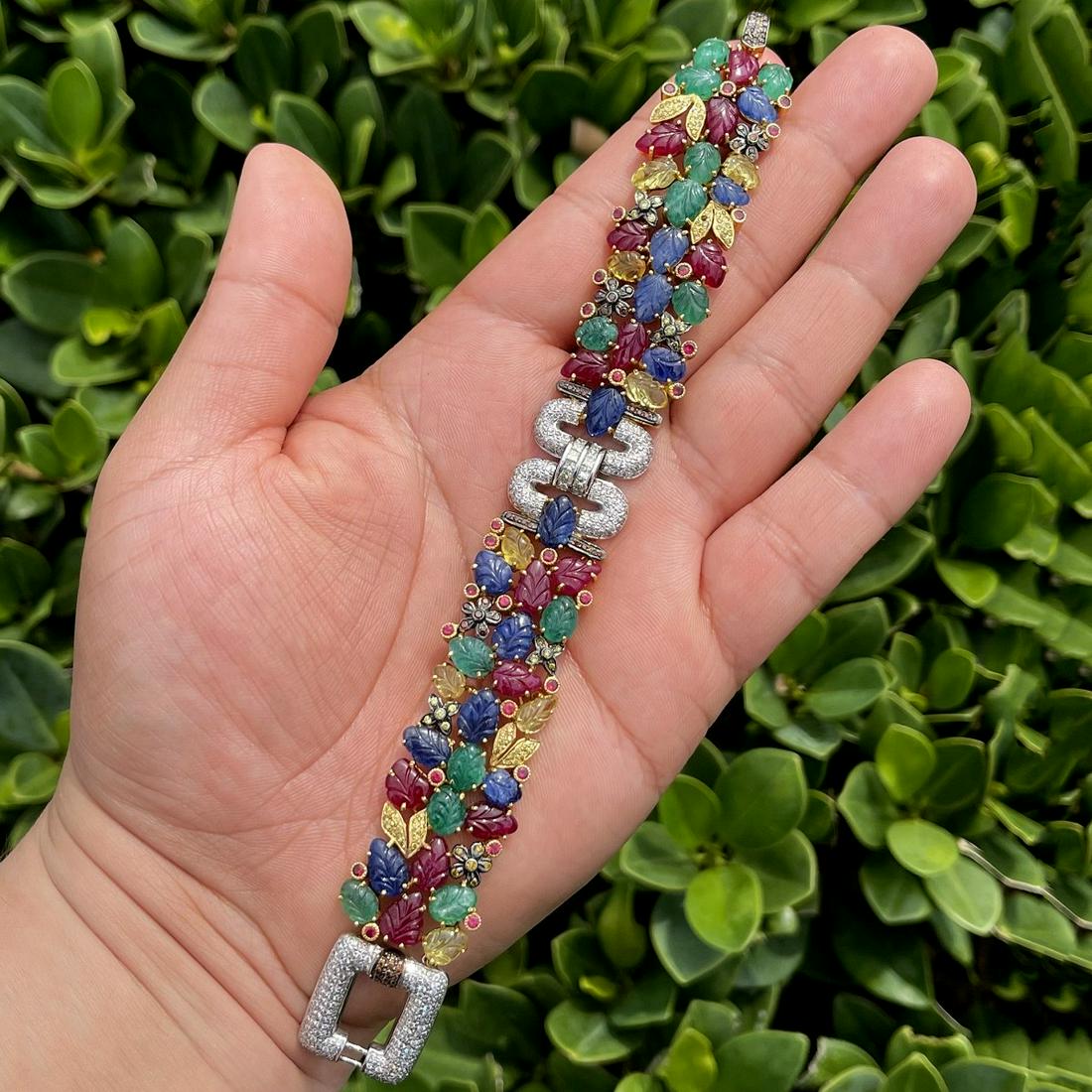 Gemstone, Diamond and 18K Bracelet (1 of 4)