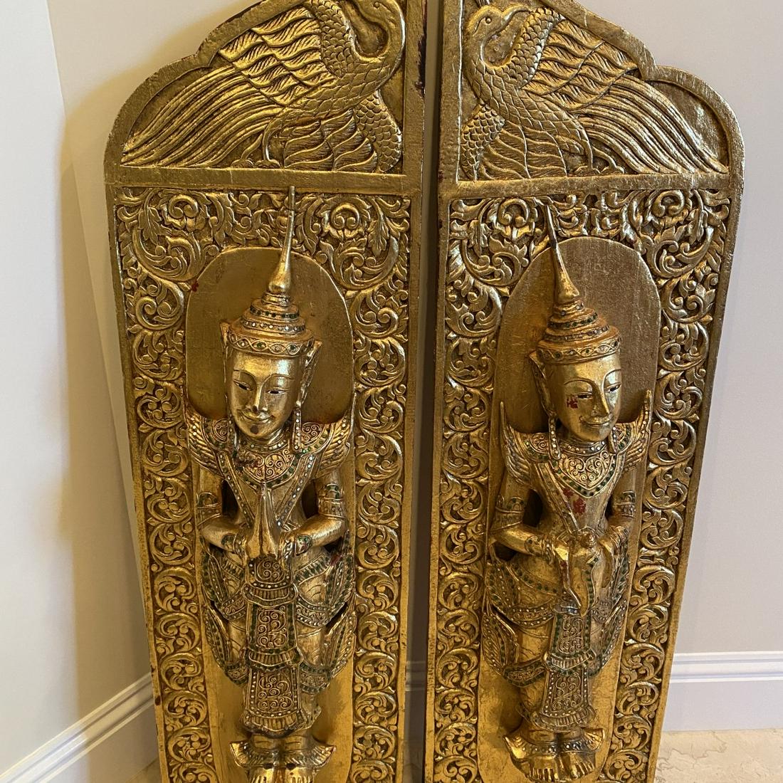 Pair of Thai Relief Panels (1 of 5)