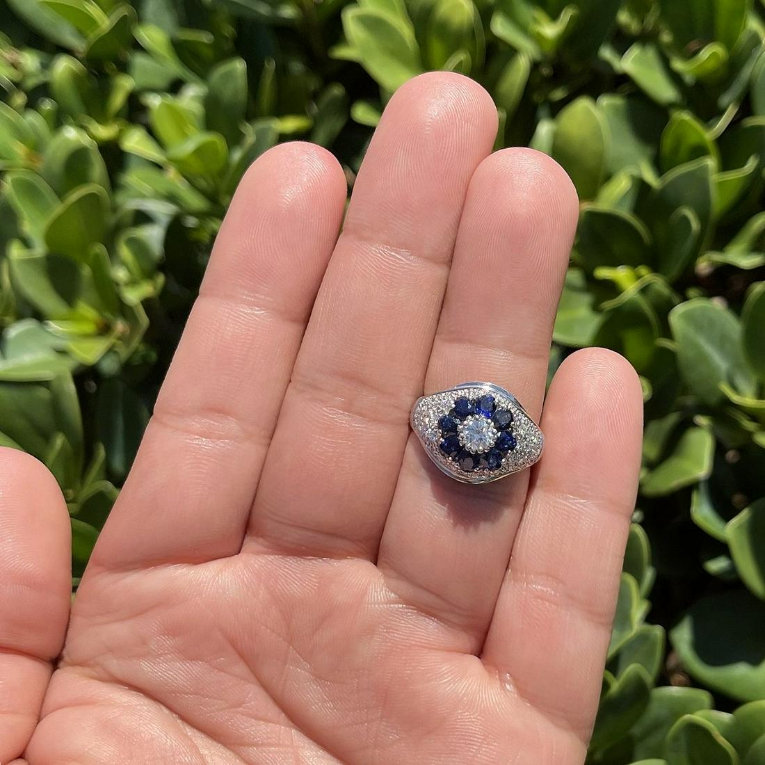 Sapphire, Diamond and 18K Ring (1 of 7)