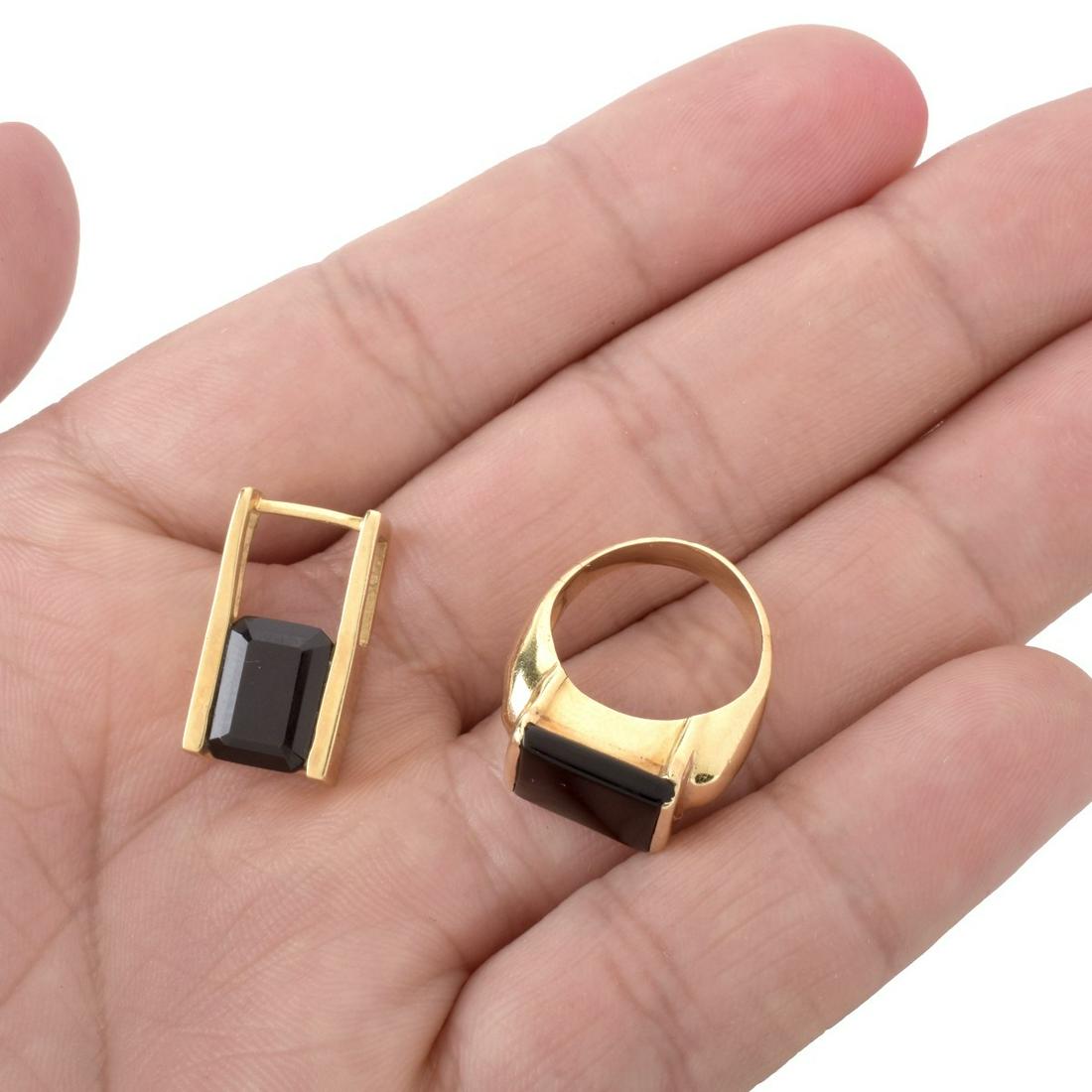 Onyx and 14K Ring and Pendant (1 of 2)